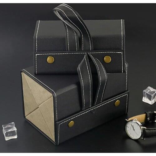 2021 Fashion Glasses Case Cover PU Leather 4/5/6 Pair Sunglasses Holder Box Eyeglasses Solid Storage Box Magnet Switch PU Bags