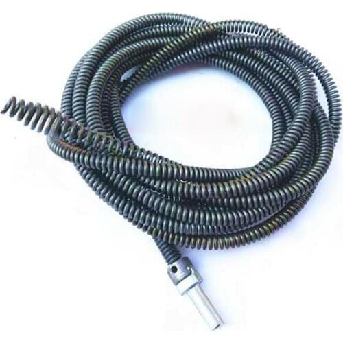 5M Sewer Dredging Spring Electric Drill Drain Cleaner Machine Extension Sewer Pipe Dredger Cleaning Spring With 10MM Connector