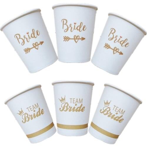 10pc team bridal paper cup wedding decoration gift for bridesmaid hen party fun cup bachelor party bride shower-7