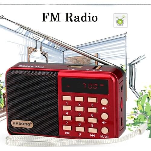 Digital Radio Speaker Portable Mini FM Radio USB TF MP3 Music Player Telescopic Antenna Handsfree Pockets Receiver Outdoor