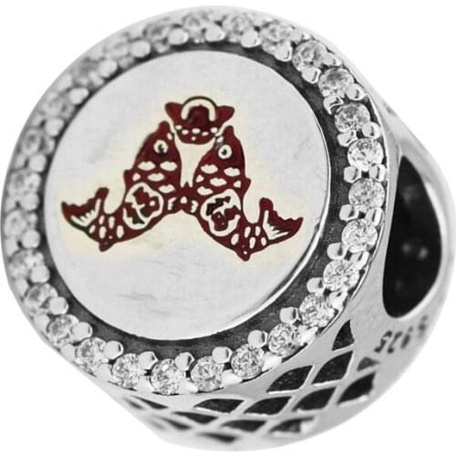 CKK Orientalism Five-Flavored Fish Charms 925 Sterling Silver Beads Original Jewelry Making Fits For Bracelets