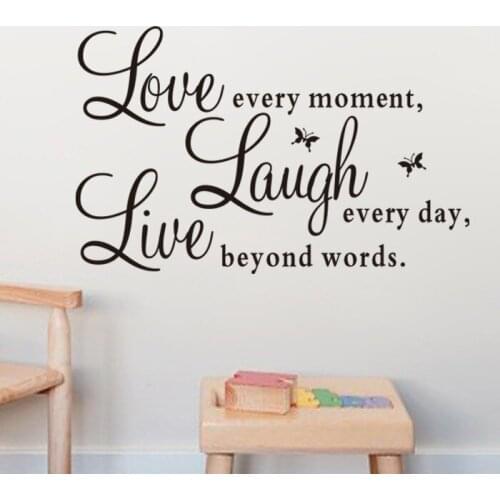 DIY Live Laugh Love Removable Vinyl Wall Sticker Decal Wallpaper Art Home Deco
