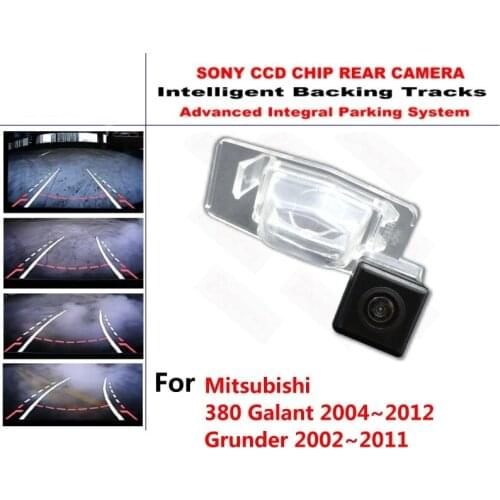 For Mitsubishi Galant Grunder 380 2002~2012 Intelligent Dynamic Tracks Rear View Reverse Backup Trajectory Camera Night Vision