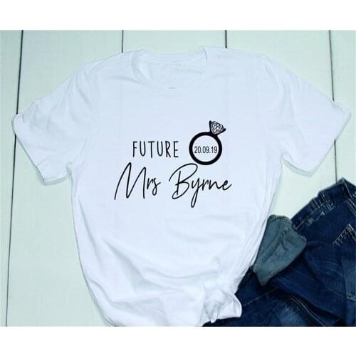 Letter Future Mrs printed T-Shirt, Bride T-Shirt, fashion T-shirt,gift for girlfriend TX5927
