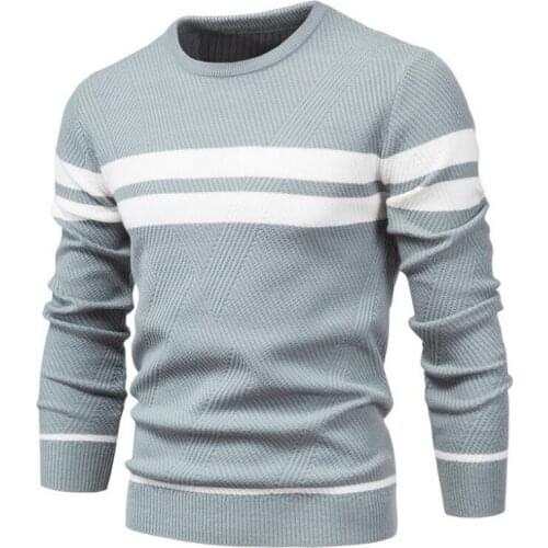 2021 Cashmere Mens Sweater Winter Pullover Patchwork Slim Fit Knittwear Mens Sweaters Casual Striped Mens Pullover