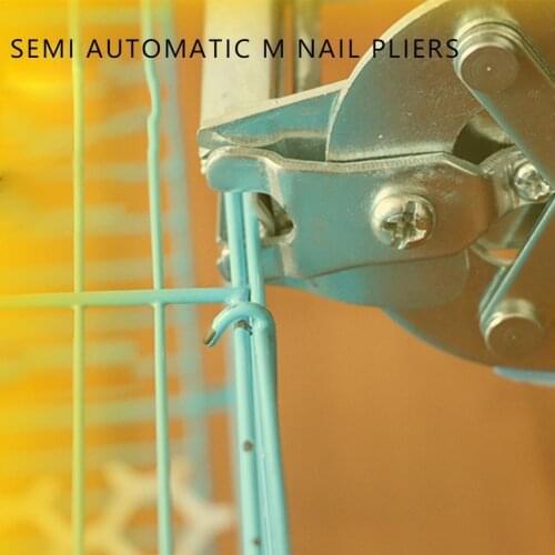 Ring Pliers + Hog Rings M Nails Anti-rust Poultry Wire Netting Installation Tools Clamp Plier Tags Cage Traps Clamping Fenc X0J3