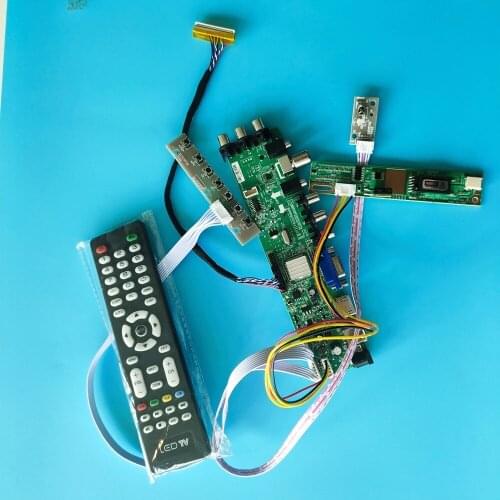 Kit For LTN170WX-L01/LTN170WX-L02 TV VGA USB AV Controller board 1 CCFL Digital HDMI LCD Panel DVB-T2 remote 30pin 1440X900 17"