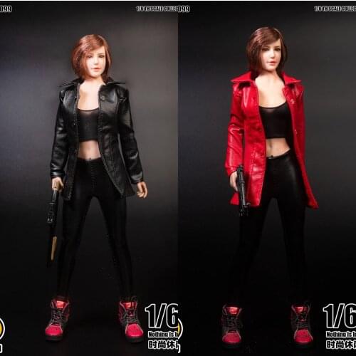 TYM099 1/6 Scale Mid-Length Leather Jacket For 1/6 Scale Female Figure