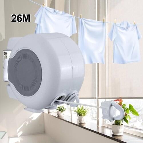 Washing Line, Clothes Line, Dual Retractable Washing Line 30m /98ft | Retractable Washing Line | for Indoors and Outdoors