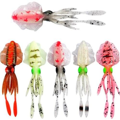 Soft Lure 16g 145mm Luminous/UV Squid Fishing Lures Octopus Lure Leurre Souple For Sea Wobbler Soft Bait No hook Sea Fishing