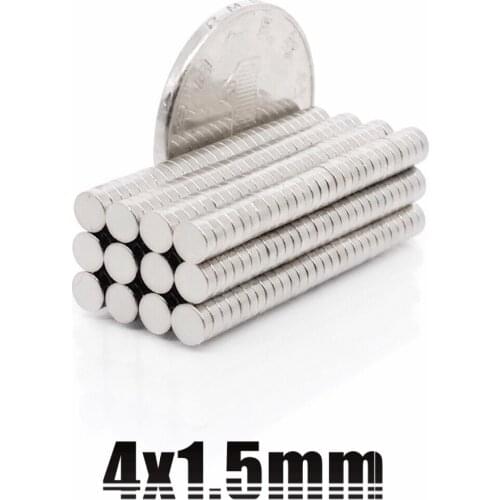 100Pcs 4x1.5mm Neodymium Magnet N35 Small Round Mini Super Strong Super Powerful Magnetic Magnets Disc For Craft 4*1.5