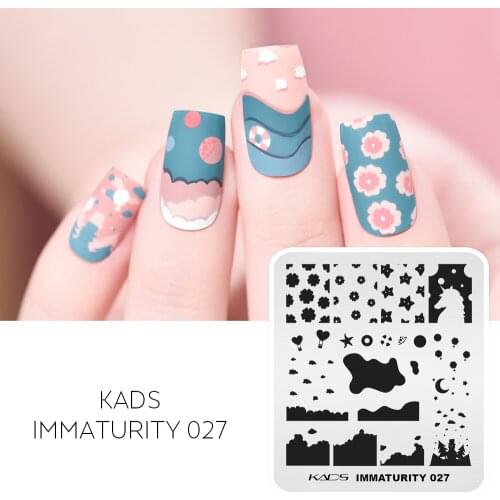 Nail Stamp Plate Silhouette Pattern Nail Art Design Flower Star Unicorn Nail Stamping Template Image Stencil Plate for DIY Nails