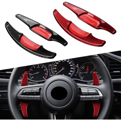 Genuine Carbon Fiber For Mazda 3 2020 2021 Car Steering Wheel Extension Shift Paddle Shifter
