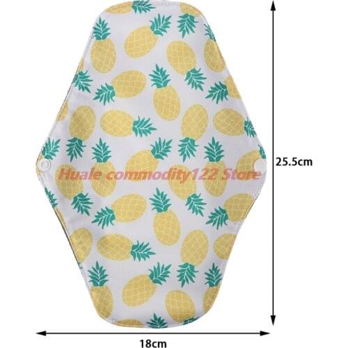 New 1PCS Panty Liner Cloth Menstrual Pad Mama Sanitary Reusable Soft Washable Charcoal Period Napkins Random 25.5x18cm / 20x18cm