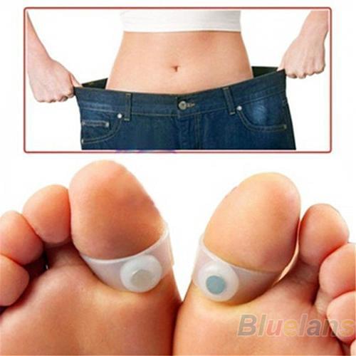 2Pcs Silicone Magnetic Foot Massage Toe Ring Durable Keep Slimming Health Circle