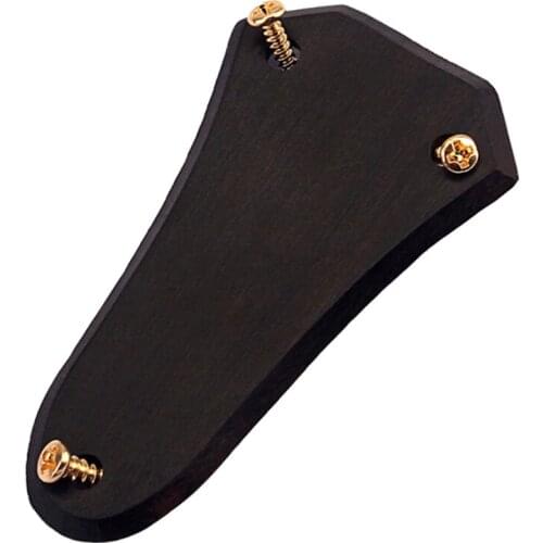 Tooyful Ebony Acoustic Guitar Truss Rod Cover with 3pcs Mounting Screws Guitar Replacement Parts