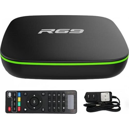 R69 Smart Android 7.1 TV Box 2GB+16GB 4K HD H3 Quad-Core 2.4G Wifi Set Top Box Support 3D Movie Media Player