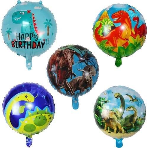 50pcs 18'' Dinosaur Party Balloon Dinosaur Birthday Kids Party Foil Number Balloons Jungle Birthday Party Decorations Globos