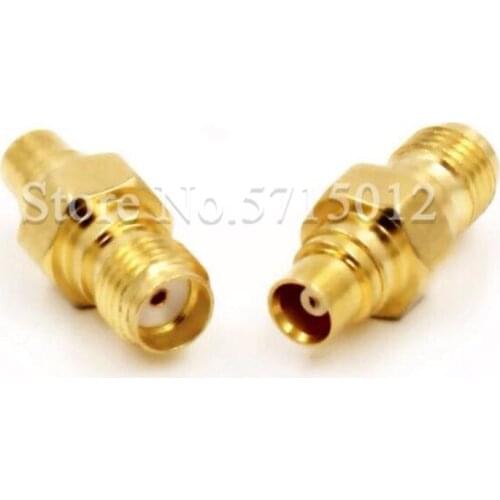 2pcs RF Coaxial Adaptor SMA Famale Head External Thread Turn to MCX Famale Head Plug Connector Converter 50 Ohm