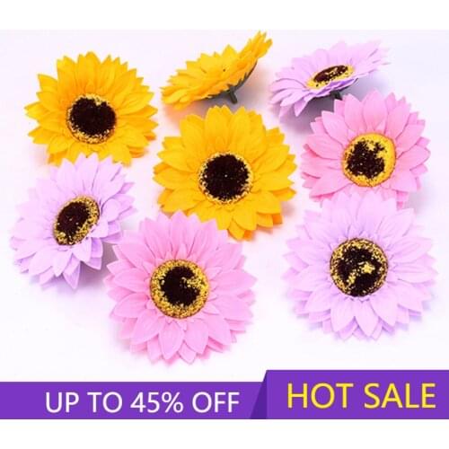 25pcs Sunflower Soap Flower Head Bouquet Gift Box Decor with Soap Flower DIY Home decor Flower Shop Supplies