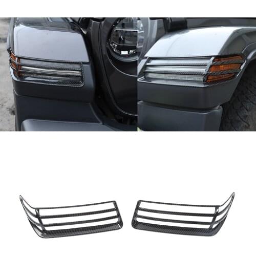 Wheel Eyebrow Lampshade Decororation for Jeep Wrangler JL Gladiator JT 20201 2020 2019 2018 Car Accessory ABS Red Carbon Fiber