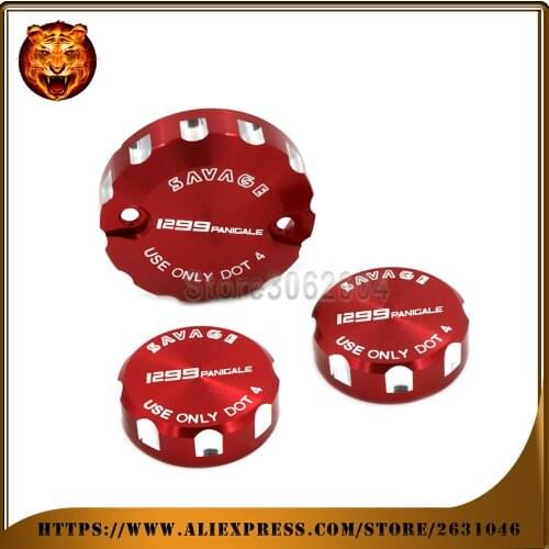 For DUCATI 1299 Panigale 2015-2017 Motorcycle Accessories Front & Rear Brake Master Cylinder Fluid Reservoir Cover motor Parts