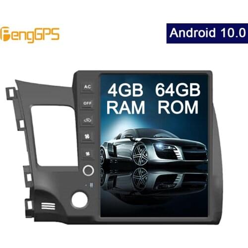 12" LHD Car Multyimedia Headunit for Honda Civic 2008-2011 DVD Player System Audio FM In-dash DSP GPS Navigation Android 10.0