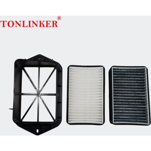 TONLINKER 2 Holes Air Filter For Vw Beetle A5 Jetta6 Sharan Tiguan NF For Audi Q3 8U For SEAT Alhambra Car External Air Filter