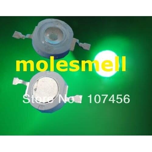 Free shipping 10pcs 1watt Green High Power 1W green LED Lamp Light ultra Bright 1w led green beads