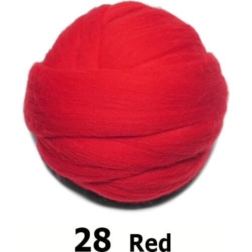 Free shipping handmade Wool Felt for felting 50g Red Perfect in Needle Felt 28