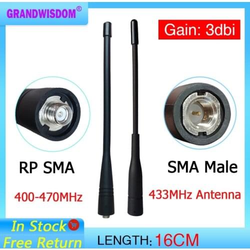 Walkie talkie wireless 433MHz antenna 2pcs pbx headset SMA Male Connector antena 433 mhz antenne directional waterproof antennas