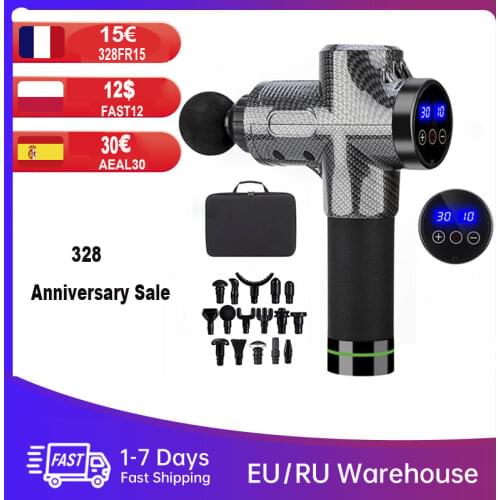 Massage Gun Muscle Relax Body Back Neck Relaxation Electric Massager with Portable Bag 30 Speeds Fitness Health Care Pain Relief