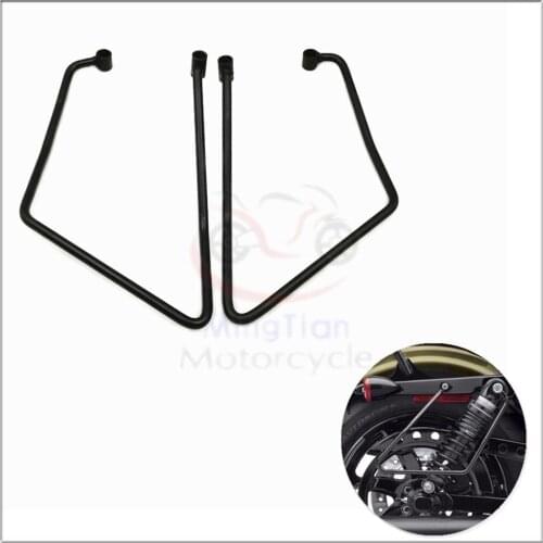 Black Motorcycle Saddlebag Support Brackets Case for Harley Sportster XL883 XL1200 2000 2001 2002 2003 2004 2005 2006 2007 -2018