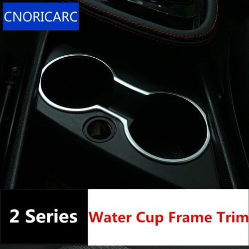 CNORICARC Chrome ABS Center Console Water Cup Frame decoration cover trim for BMW 2 series Active Tourer 218i