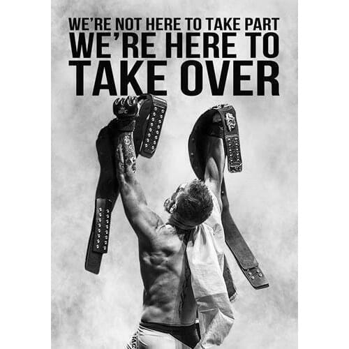 CONOR MCGREGOR 'TAKE OVER' QUOTE Art print Silk poster Home Wall Decor