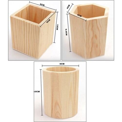 1PCS Table Wooden Pen Holder Office Desk Storage Box Multifunctional Organizer Desktop Plant Pencil Container Drawer Case