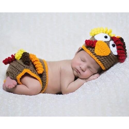 Tiny Baby Boy Girls Crochet Cute Animal Photo Shoot Outfits Newborn Baby Photography Props bebe fotografia Accessorios Clothes
