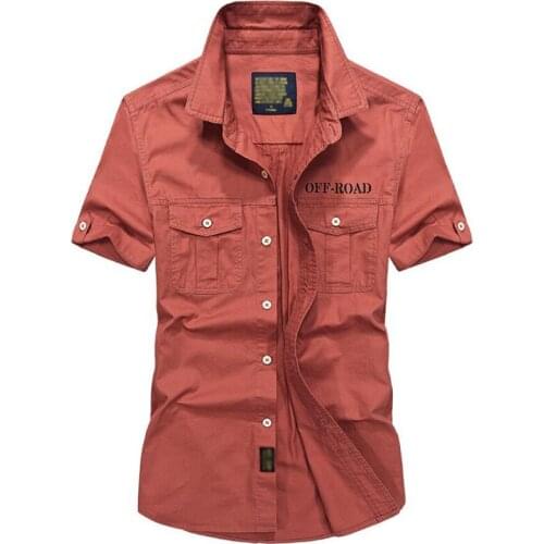 Summer Shirt Men Breathable Short Sleeve Military Combat Shirts Outdoor 100% Pure Cotton Sports Army Hiking Tactical Tee Tops
