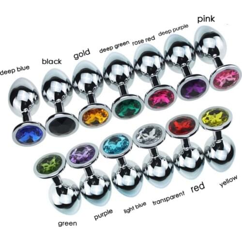 Large Size Metal Crystal Anal Plug Stainless Steel Booty Beads Jewelled Anal Butt Plug Sex Toys Products for Men Couples