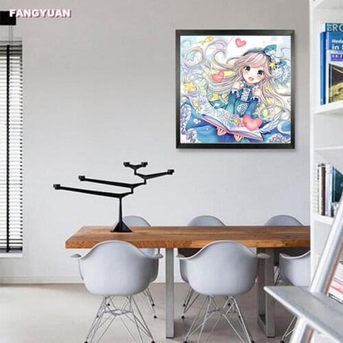 Cartoon Diamond Painting Anime Girls 5D Diy Cross Stitch Kit Picture Mosaic Diamond Embroidery Home Decoration Painting Art Gift