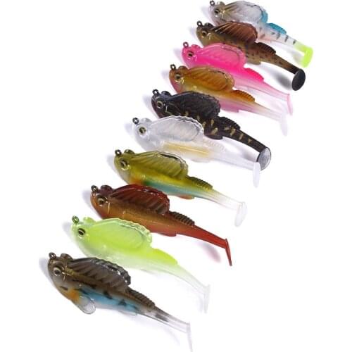 1PCS Dark Sleeper Swimbaits soft lure 7cm 14g fishing pike lure bass Deep Running Paddle Tail Swimbait lead jig leurre