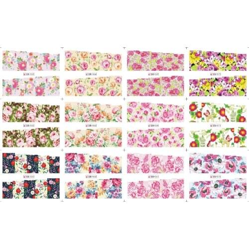UPRETTEGO 12 PACKS / LOT NAIL ART BEAUTY WATER DECAL SLIDER NAIL STICKER FLOWER BLODWEN VIOLET CLUBS BN061-072