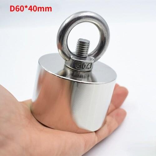 Neodymium magnet d60x40 ultra high strength circular magnet 250kg rare earth strong and tough permanent magnet iron shell