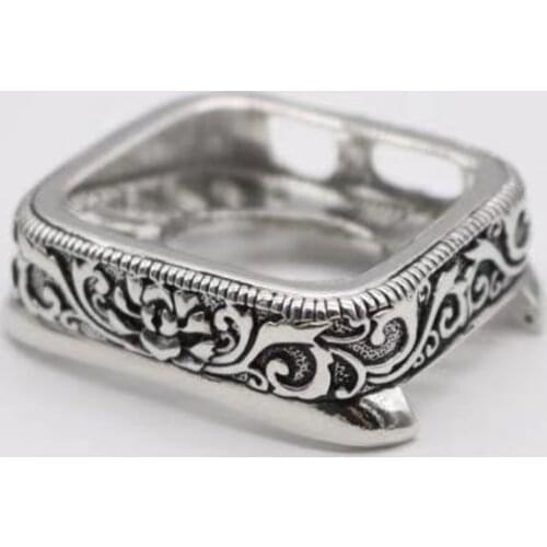 Retro relief Metal Armor Protector Bumper hard Shockproof Case for Apple Watch iwatch Series 5/4/3/2/1 38/42/40/44mm Cover Shell