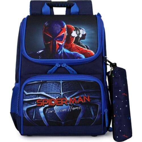 Disney Spiderman Schoolbag Cute Student School Backpack Printed Waterproof Bagpack Primary School Book Bags For Teenage Girls