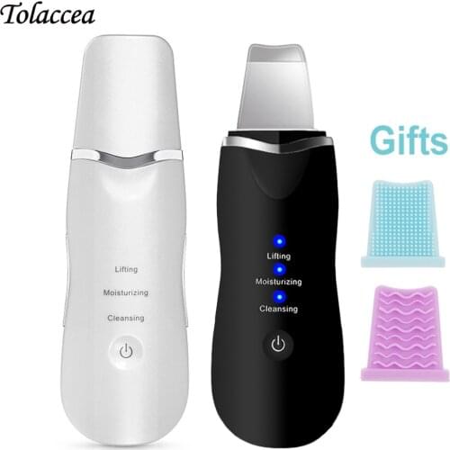 Ultrasonic Skin Scrubber Vibration Face Spatula Blackhead Remover Facial Scrubber Shovel Clean Face Skin Scrubber Lift Machine