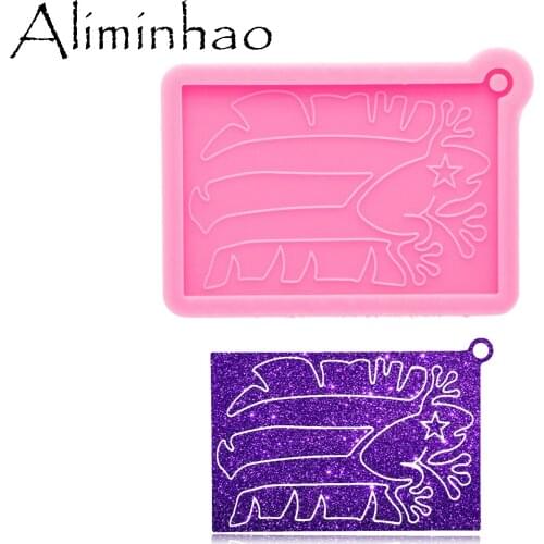 DY0922 Bright Puerto Rico flag silicone Keychain Mold, Mould for Epoxy Jewellery Making, Mold Resin Craft