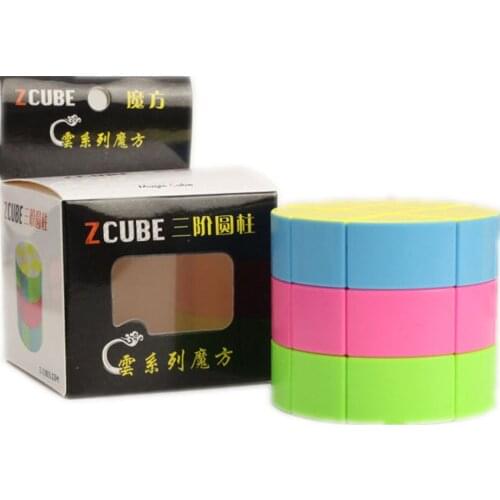 Zcube 3x3 Round Pillar Magic Cube 3 Layers 3x3x3 Round Pillar Magic Cube Puzzle Toys For Children Kids Gift Toy