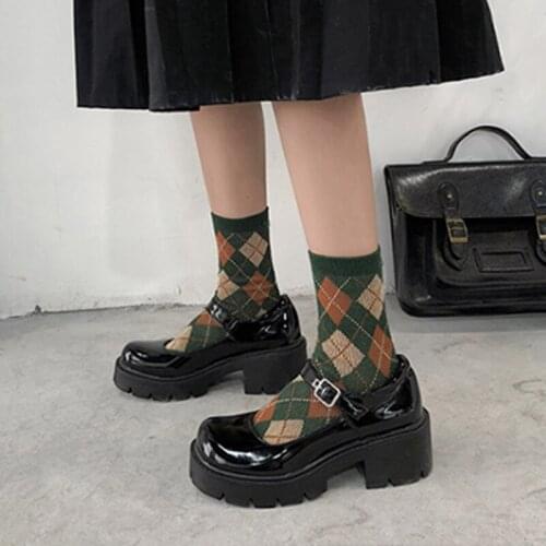Women Cute Moccasins Ladies Buckle Wrap Solid Color Round Toe Thick Bottom Flat Platform Females Square Heels High Quality Shoes