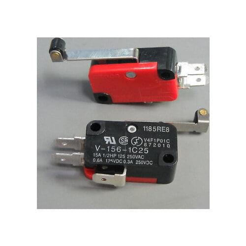 50pcs V-156-1C25 Long Hinge Roller Lever AC DC Micro Switch